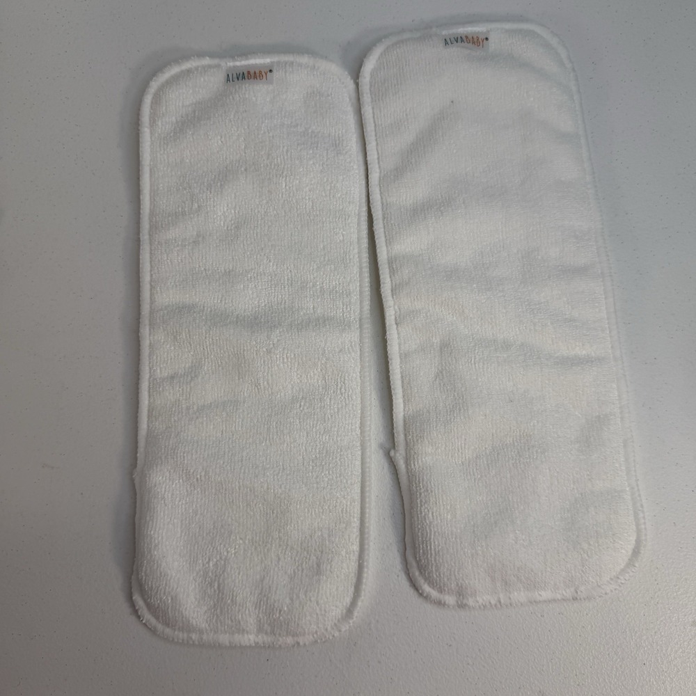 AlvaBaby Cloth Diaper With 2 Inserts Reusable Liner OS OSMF Blue NEW - Picture 7 of 10
